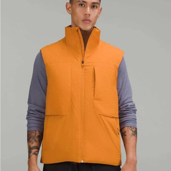 Lululemon sz L Insulated Hiking Vest Autumn Orange, great pre owned condition - Picture 1 of 16